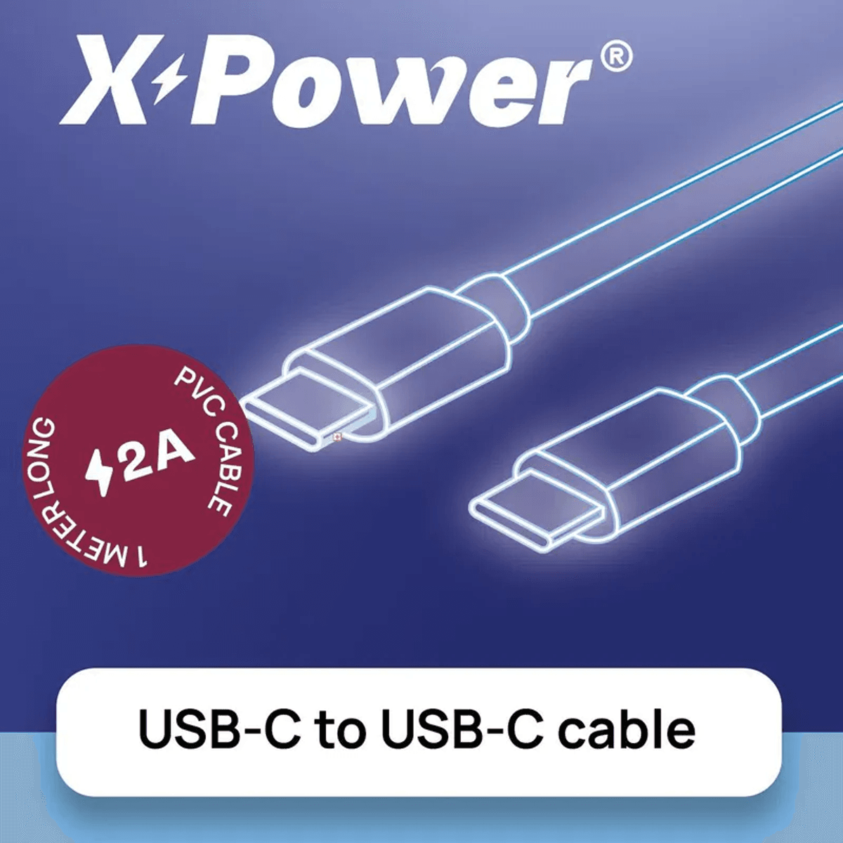 X-Power USB-C til USB-C ladekabel